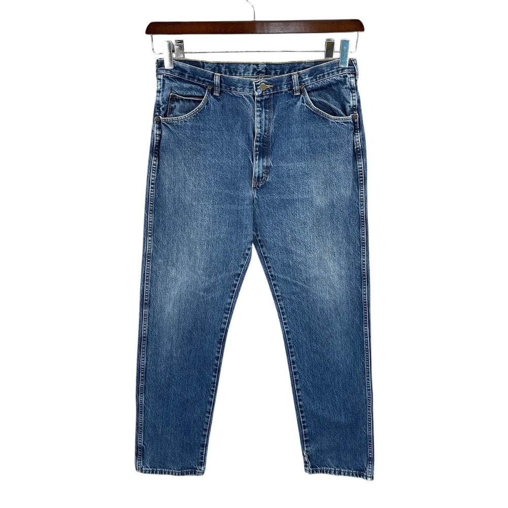Vintage Wrangler Jeans Men 38x34 Y2K Blue Denim Straight Leg 00s Western Preppy